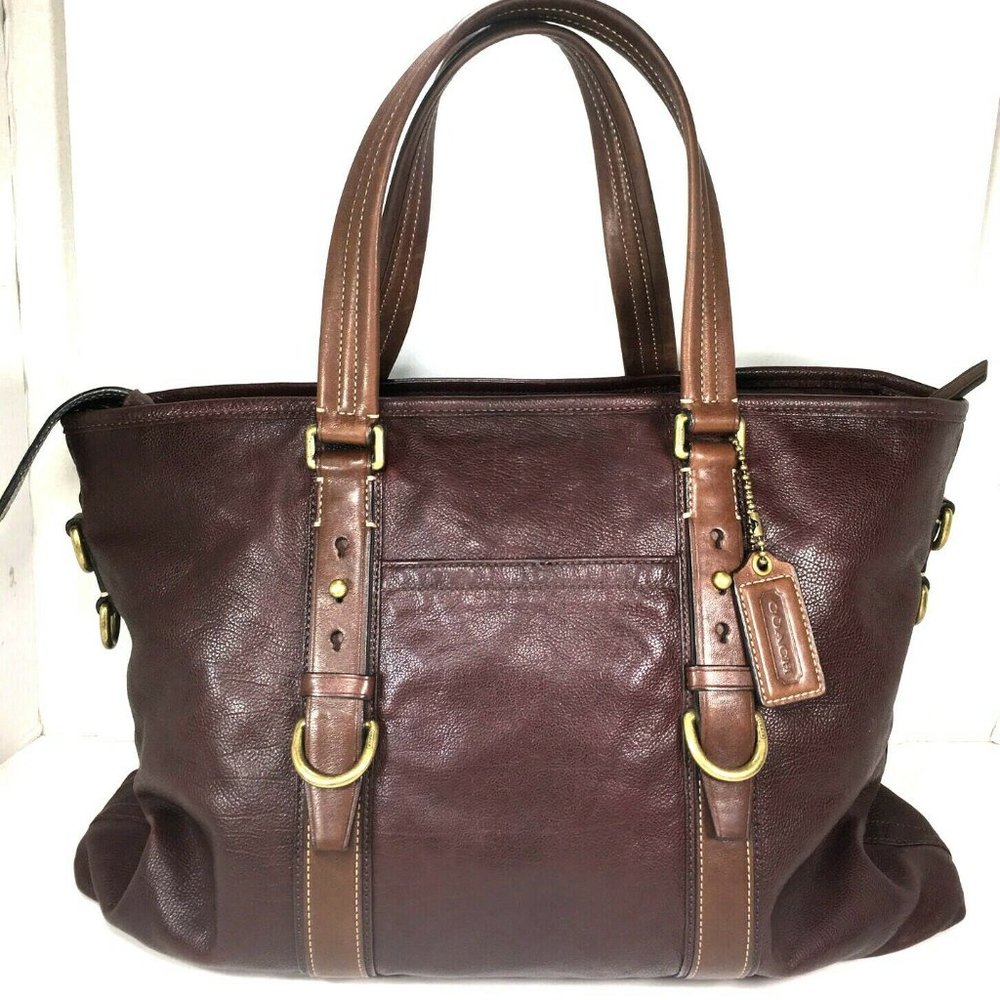Coach Brown Soft Leather Tote Bag - Missing Strap